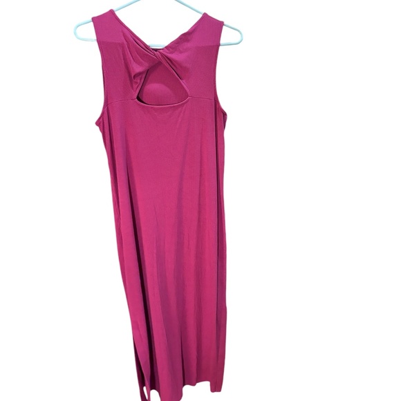 LOFT Ribbed Sleeveless Pink Maxi Dress Size M. EUC - Picture 2 of 5